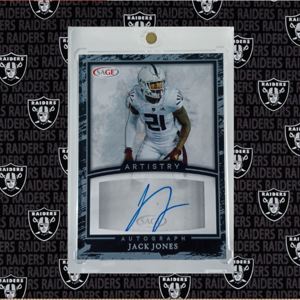 Las vegas raiders jack jones autograph